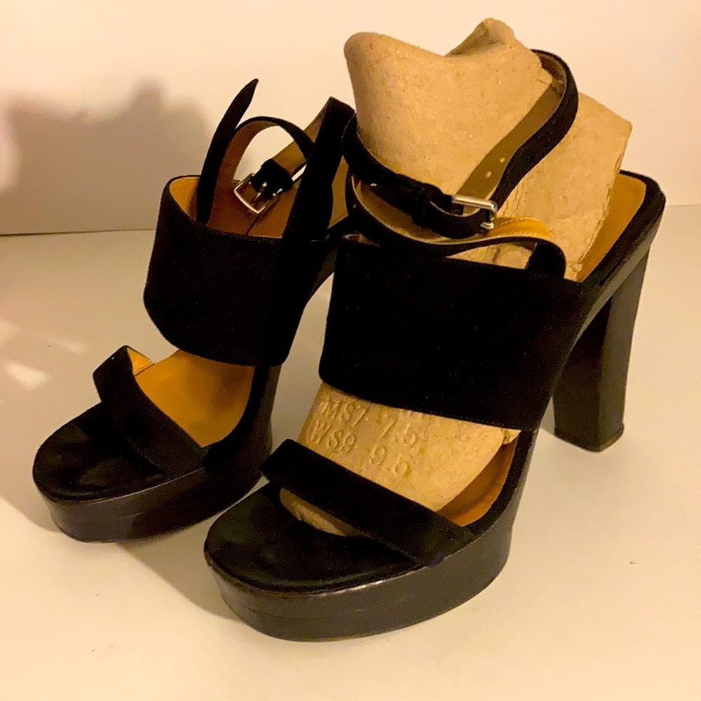 Hermès Ladies Suede Sandals 37 black EV287 - Picture 2 of 9